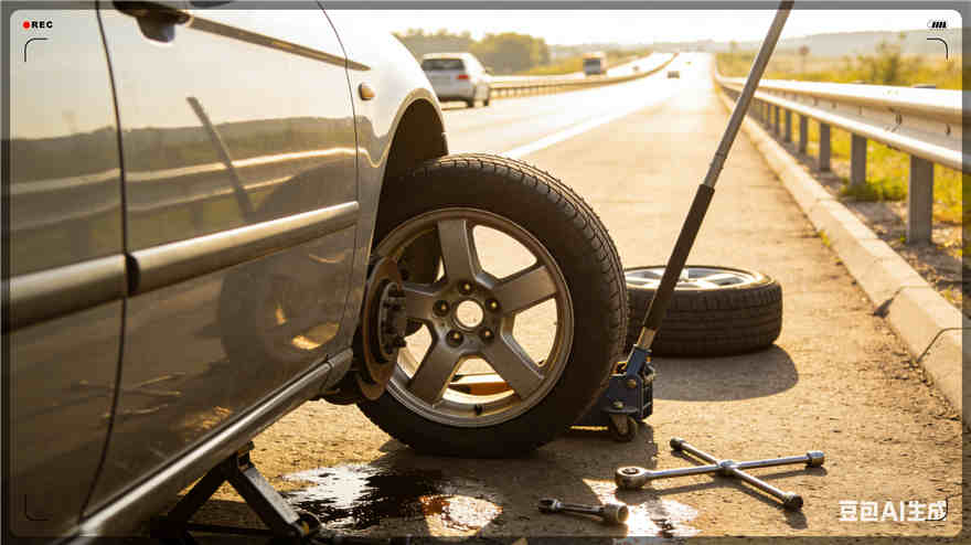 钢城区高速公路扎胎-汽车流动补胎