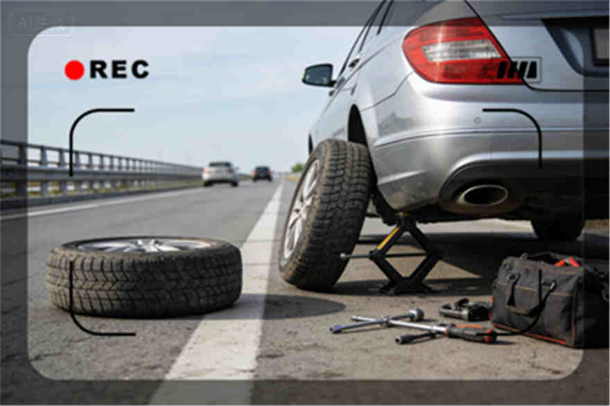 钢城区高速公路爆胎-汽车换轮胎